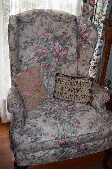 Lovely Wingback Chair part of a set including: Sofa and 2 Wingback Chairs