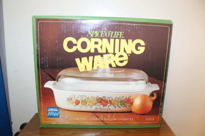 Sample of the Corning Ware this one new in the box - have several pieces out of the box