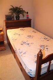 Twin Bed with underneath drawers