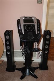 Karoke machine with speakers