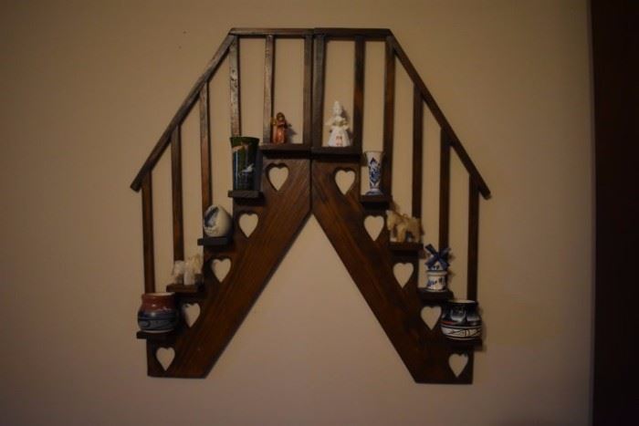 Hand- carved Stair Stepping Display for small figurines