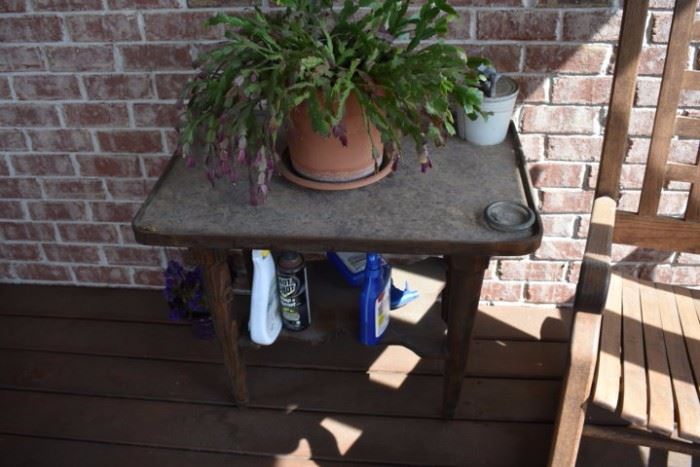 Vintage Outdoor Plant Table