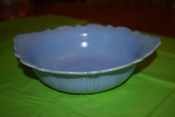 Antique Blue Glass Bowl 