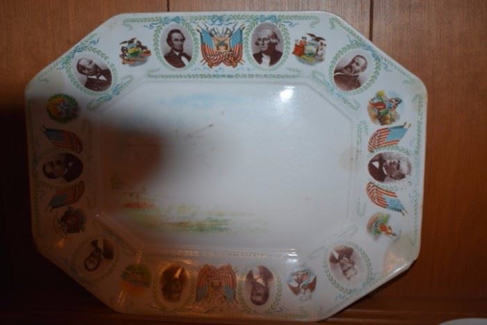 Antique U.S. Presidents Platter