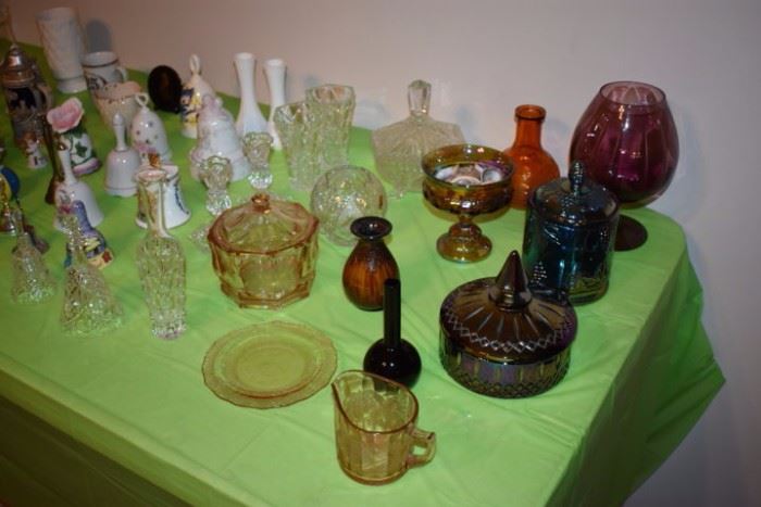 Vintage Carnival Glass, Bells and More!