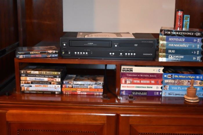 A number of DVD's along with DVD Player