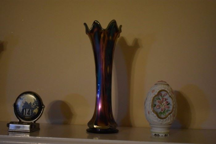Antique Carnival Glass Vase