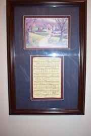 Vintage Framed Hymn a page right out of the Hymnal!