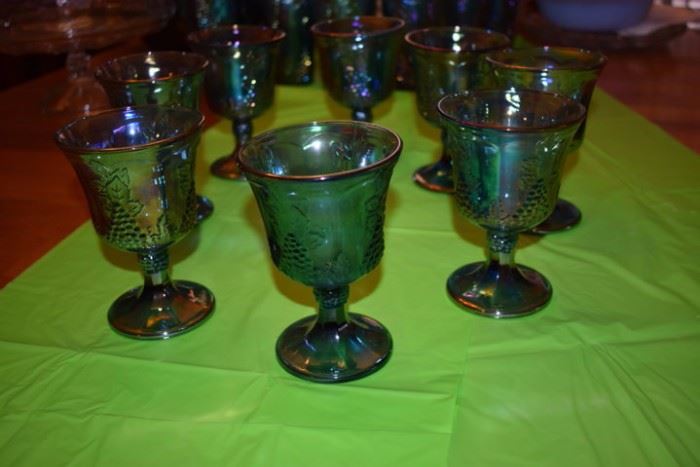 Vintage Carnival Glass Stemware