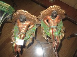 Large pair of wall brackets.