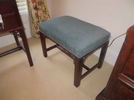 one of two Hickory Chair stools.
