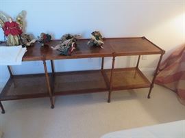 My favorite piece, top is solid , bottom is cane, all great shape. long, Marked Baker