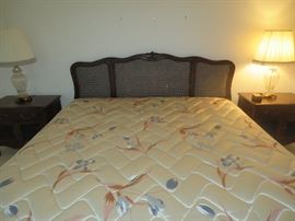 King size cane headboard, great conition