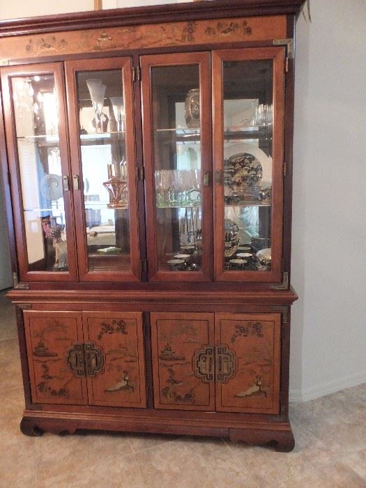 Oriental style china cabinet - very good quality - made around 1940 