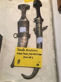 Saudi Arabian Knives (Silver-plated/Nickel Silver)