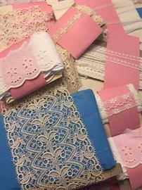 1000+ yards of various lace, eyelet and fancy trims