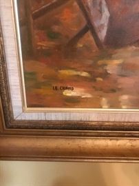 Le Champ signed oil painting