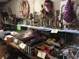 Boxes of  hat trim, store display stands,wall art and more!
