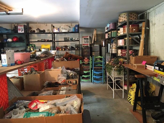 Toys, electrical stuff, metal items, and much more in the garage!