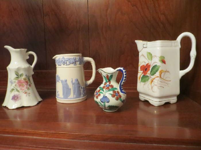 Wedgwood & other small pitchers