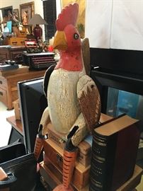 Keep a lookout for this cute Rooster, keeping guard over some lovely display cigar cases