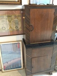This is the perfect size vintage cabinet with lovely lines