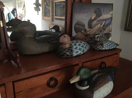 Hand painted decoy ducks.