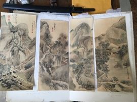 Sunshine After Snow at the Base of Mount Fuji. -and amazing set of ink drawings from the 1930s