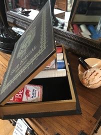 Cool Book box with poker set