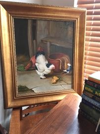 Classic chick n hen painting