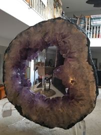 This geode type amethyst is unique and eye catching