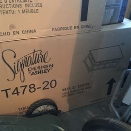 Coffee table also new in box