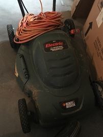 Black and Decker electric mower with cord