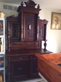 Remarkable antique hutch is an eye catcher