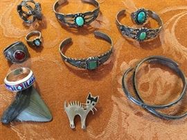 Nice turquoise and silver jewelry