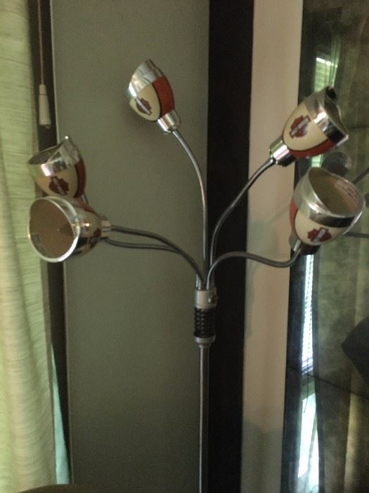 HARLEY DAVIDSON floor lamp, 5 bulbs