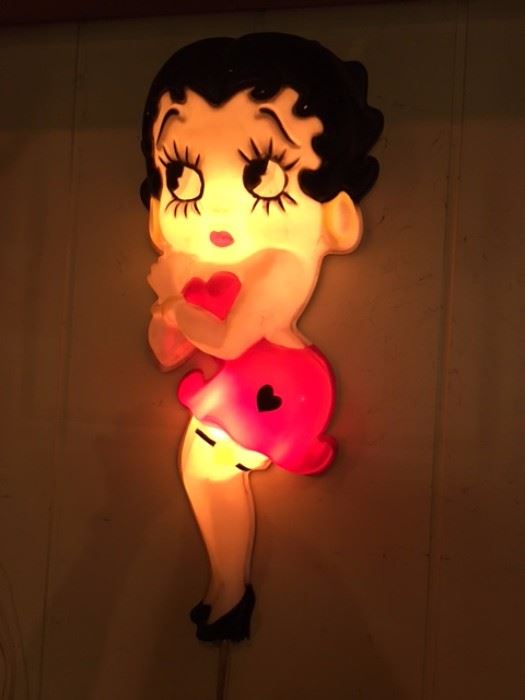Betty Boop light up lamp