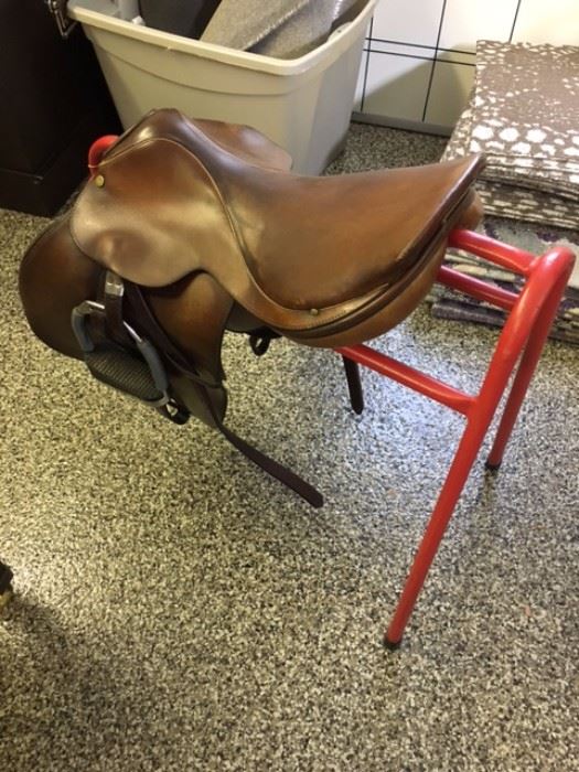 Leather English style saddle