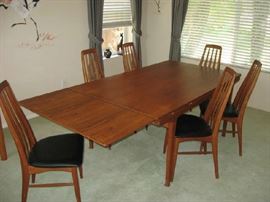 TABLE AND 6 CHAIRS - 1960's&nbsp; -&nbsp; NIELS KOEFOED