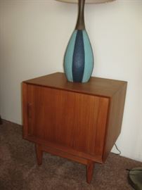 RARE SMALL CABINET WITH TAMBOUR DOOR