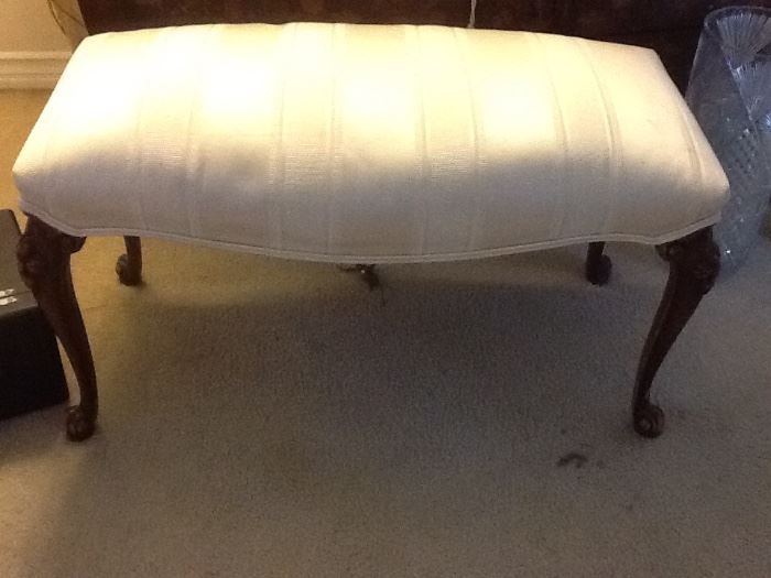Fire place seat covered in silk fabric 