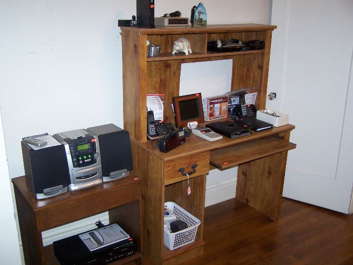 Computer desk, electronics, 