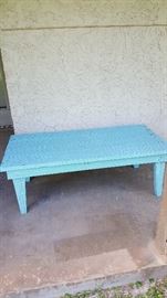 beachy bench ( we have more of these garden benches!)