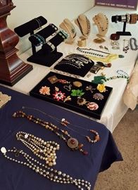 this is just a small portion of the vintage and new jewelry we have, there is also a nice selection of sterling silver jewelry