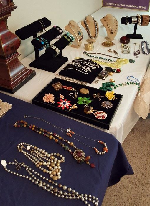 this is just a small portion of the vintage and new jewelry we have, there is also a nice selection of sterling silver jewelry