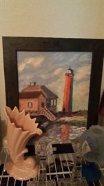 lighthouse oil painting