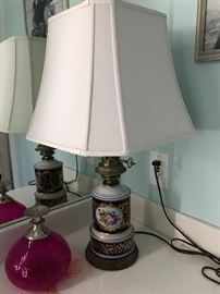 Lamp $40 - Pink Candle Holder $10