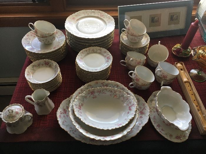 Bavaria china. Place setting for 12 and serving pieces.