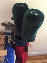Additional set of left handed golf clubs