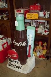 Large COCA COLA Lighted Outdoor Holiday Yard Decoration